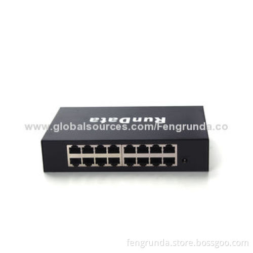 Full Gigabit 16-port Fast Ethernet Switch, CE/FCC Certified, RoHS Directive-compliant